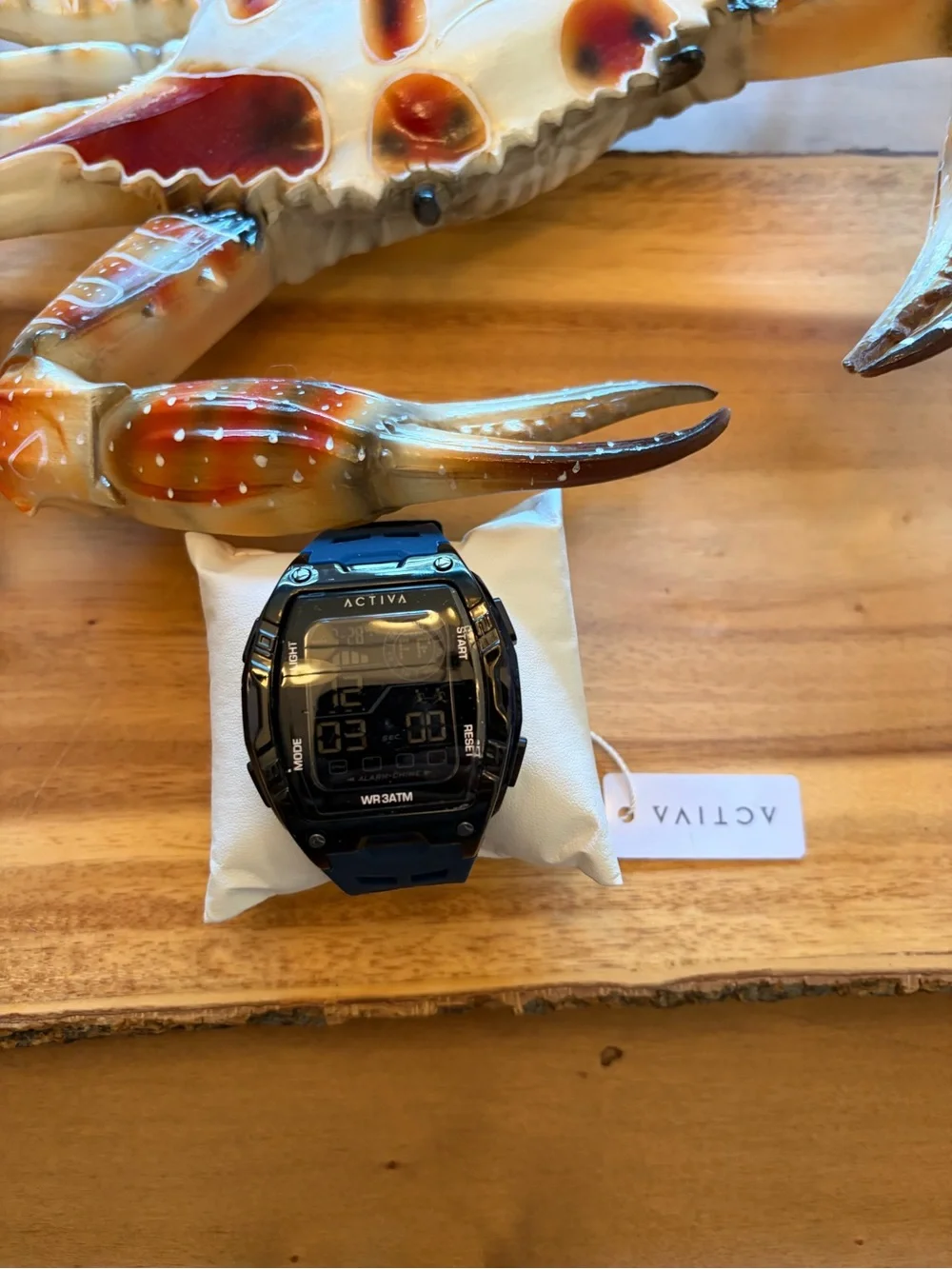 Ativa Black and Blue Digital Sports Smartwatch